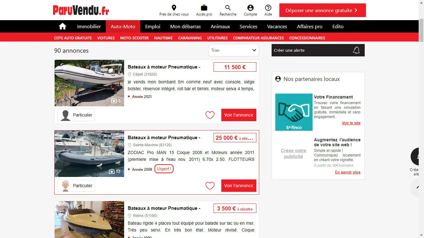 Les meilleurs sites pour l'achat de bateau pneumatique d'occasion - ORCA Retail by Pennel & Flipo